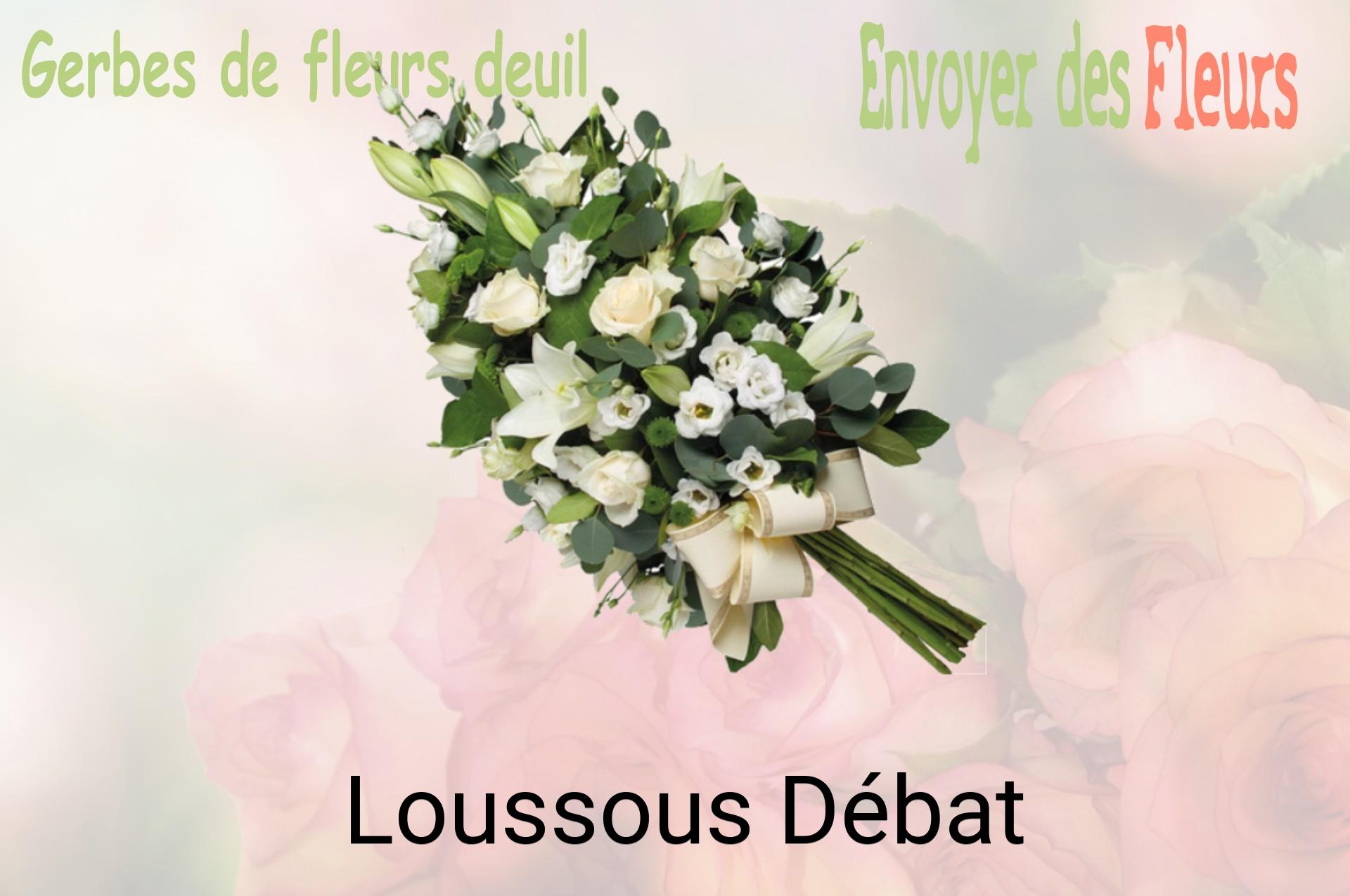 Gerbe de fleurs de deuil livrée à Loussous-Débat